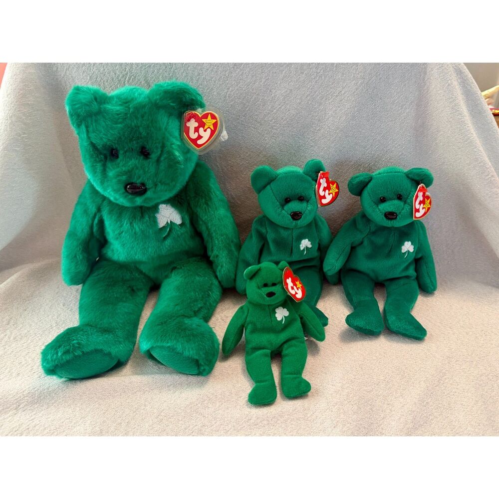 Lot of TY Beanie Babies w/errors, Teenie Beanie, and Beanie Buddy Erin Bears